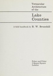 Vernacular architecture of the Lake counties : a field handbook /