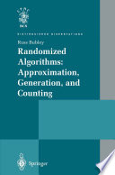 Randomized algorithms : approximation, generation, and counting /