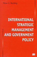 International strategic management and government policy /