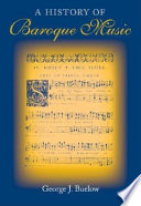 A history of baroque music  /