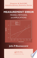 Measurement error : models, methods, and applications /