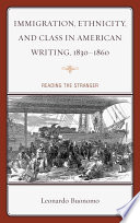 Immigration, ethnicity, and class in American writing, 1830-1860 : reading the stranger /
