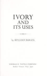 Ivory and its uses /