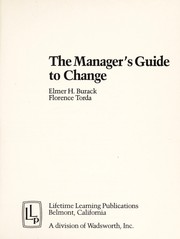 The manager's guide to change /