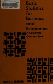 Basic statistics for business and economics ; a computer-oriented text /