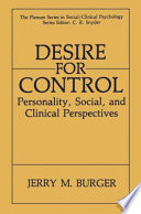 Desire for control : personality, social, and clinical perspectives /