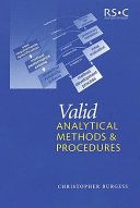 Valid analytical methods and procedures /