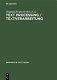 Text processing : papers in text analysis and text description = Textverarbeitung : Beitrage zu Textanalyse und Textbeschreibung /