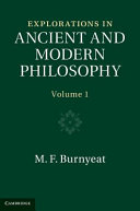 Explorations in ancient and modern philosophy /