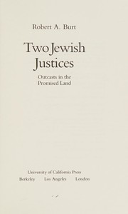 Two Jewish justices : outcasts in the promised land /