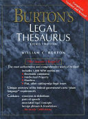 Burton's legal thesaurus /