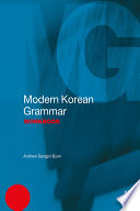Modern Korean grammar workbook /