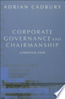 Corporate governance and chairmanship : a personal view /