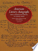 American literary autographs, from Washington Irving to Henry James /