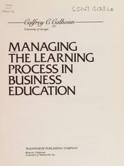 Managing the learning process in business education /