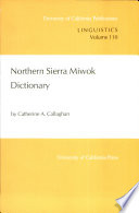 Northern Sierra Miwok dictionary /