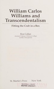 William Carlos Williams and transcendentalism : fitting the crab in a box /
