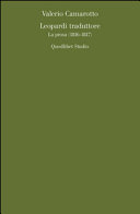 Leopardi traduttore : la prosa (1816-1817) /