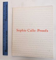 Sophie Calle : proofs /