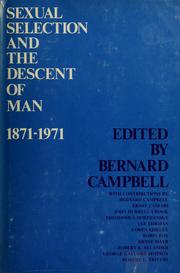 Sexual selection and the descent of man, 1871-1971 /