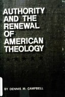 Authority and the renewal of American theology /