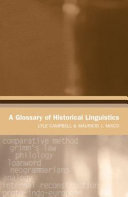 A glossary of historical linguistics /