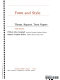 Form and style: theses, reports, term papers /