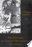 The baroque in English neoclassical literature /