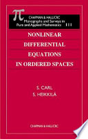Nonlinear differential equations in ordered spaces /
