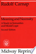 Meaning and necessity : a study in semantics and modal logic /