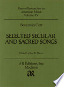 Selected secular and sacred songs /