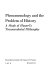 Phenomenology and the problem of history : a study of Husserl's transcendental philosophy /