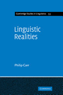 Linguistic realities : an autonomist metatheory for the generative enterprise /
