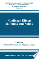 Nonlinear Effects in Fluids and Solids /