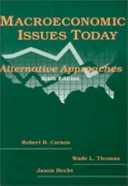 Macroeconomic issues today : alternative approaches.