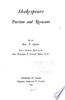 Shakespeare, Puritan and recusant /