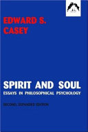 Spirit and soul : essays in philosophical psychology /