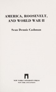 America, Roosevelt, and World War II /