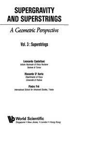 Supergravity and superstrings : a geometric perspective /