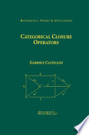 Categorical closure operators /