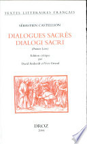 Dialogues sacrés = Dialogi sacri /