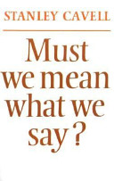 Must we mean what we say? : a book of essays /