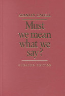 Must we mean what we say? : a book of essays /