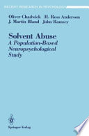 Solvent Abuse : a Population-Based Neuropsychological Study /