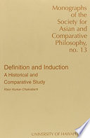 Definition and induction : a historical and comparative study /