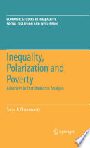 Inequality, polarization and poverty : advances in distributional analysis /