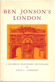 Ben Jonson's London : a Jacobean placename dictionary /