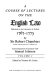 A course of lectures on the English law : delivered at the University of Oxford 1767-1773 /