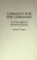 Germany for the Germans? : the political effects of international migration /