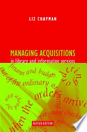 Managing acquisitions in library and information services /